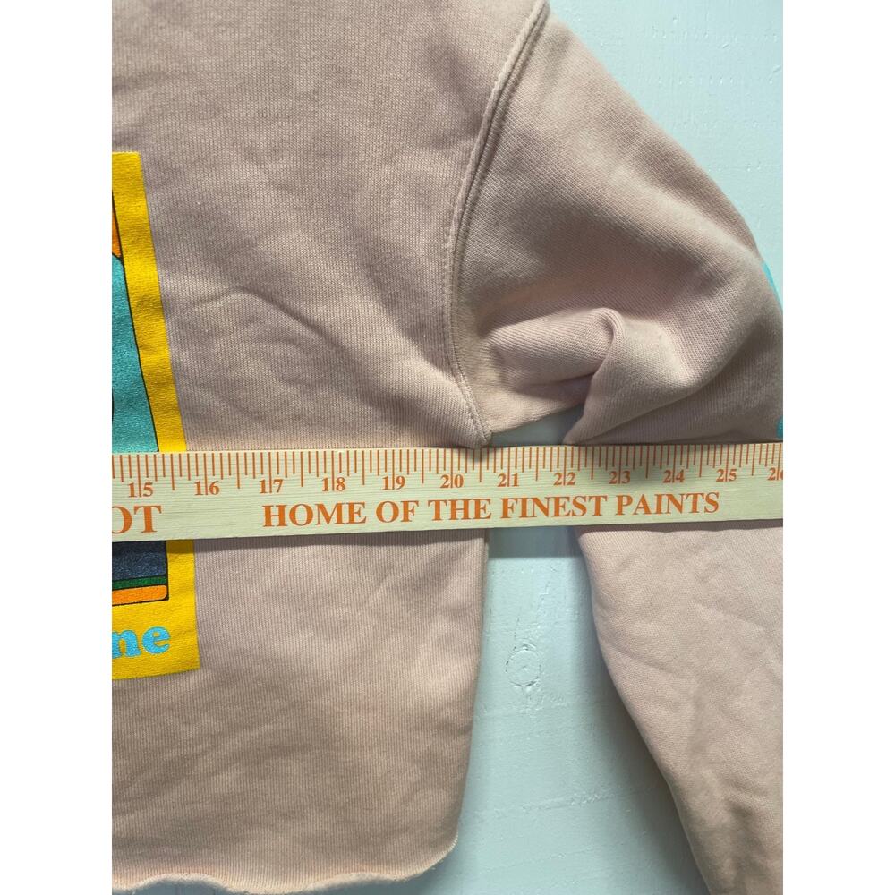 P!NK Women's Cropped Hoodie Size Small Cover Me In Sunshine Peach Hoodie - Picture 8 of 10
